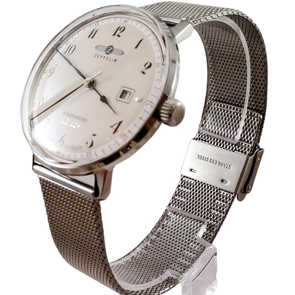 ZEPPELIN 100 JAHRE LZ 129 HINDENBURG STAINLESS STEEL MEN'S WATCH - Picture 4 of 16